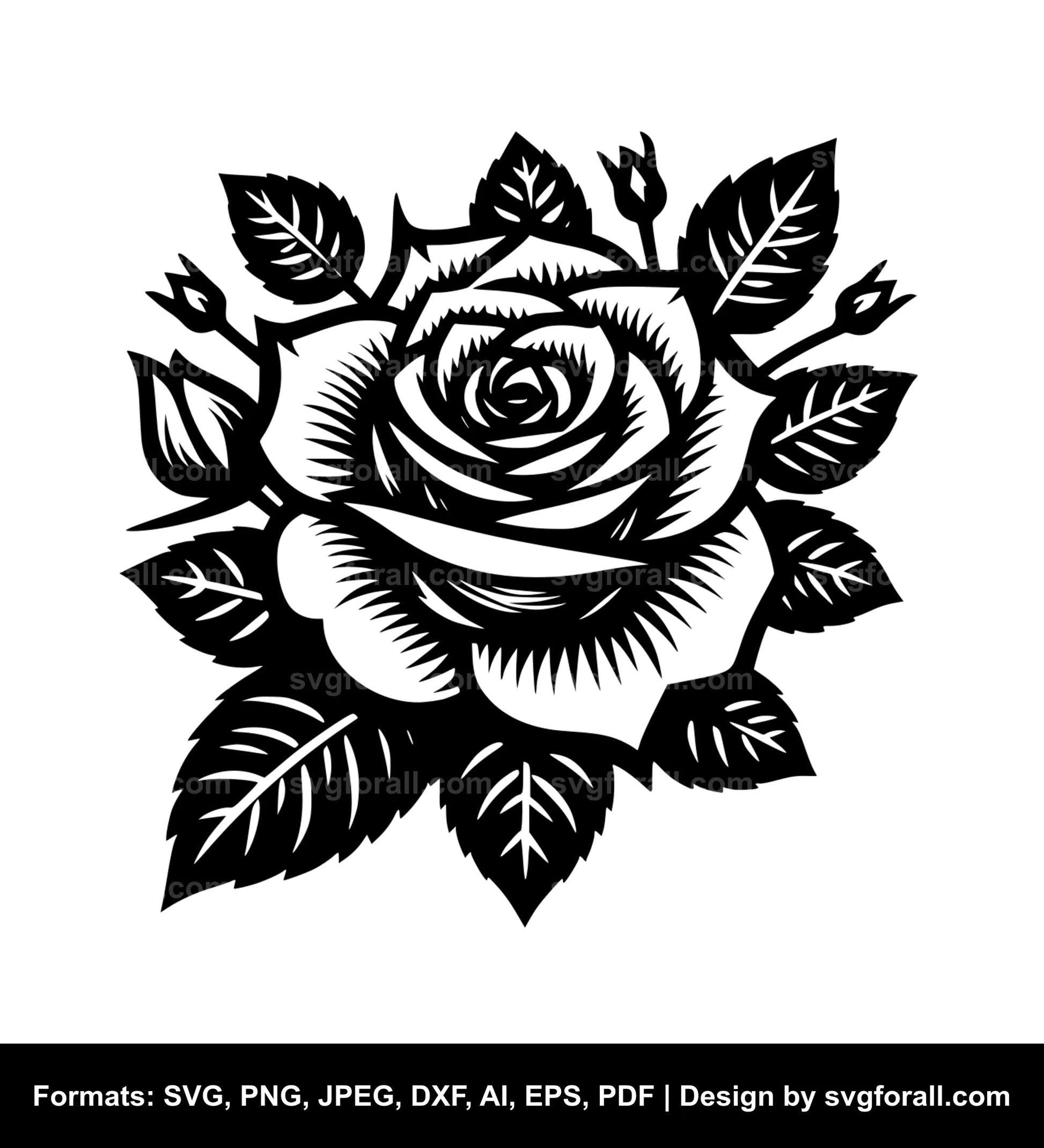 Rose Flower SVG Vector