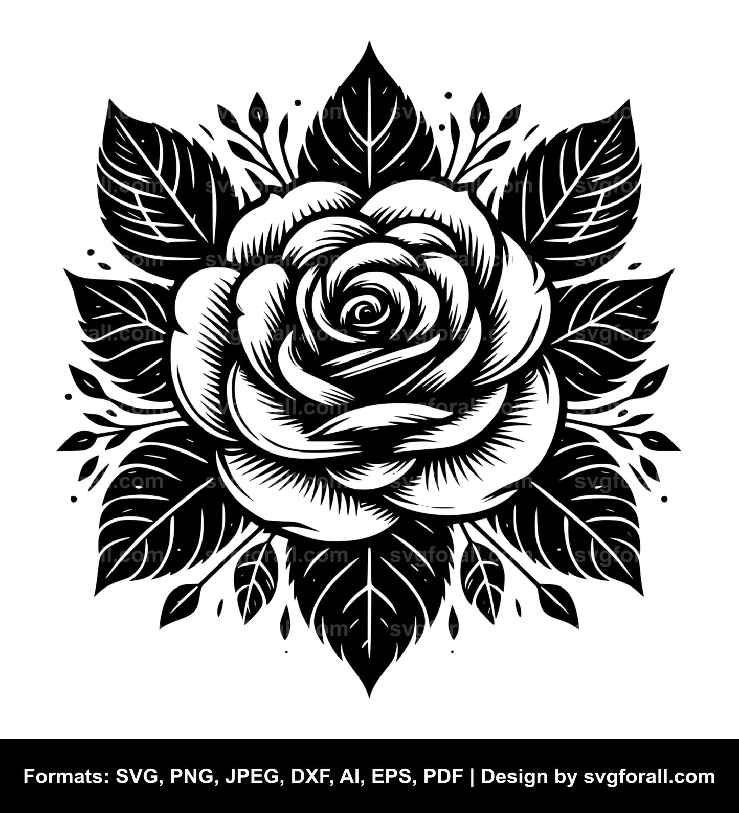 Rose Flower Vector SVG