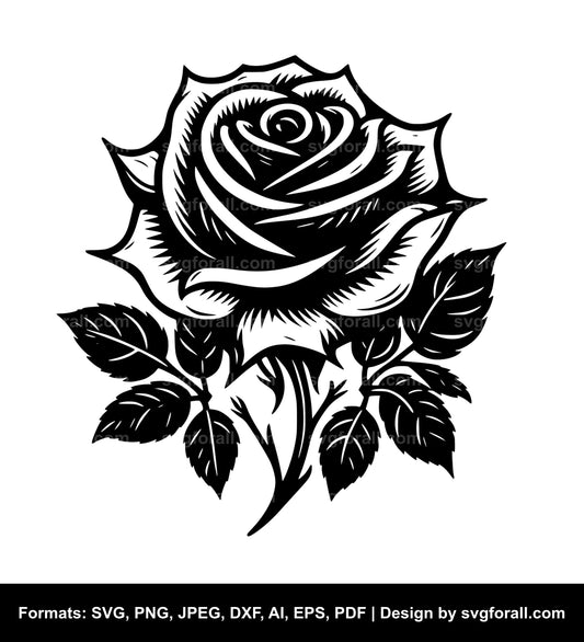 Rose SVG Cut File