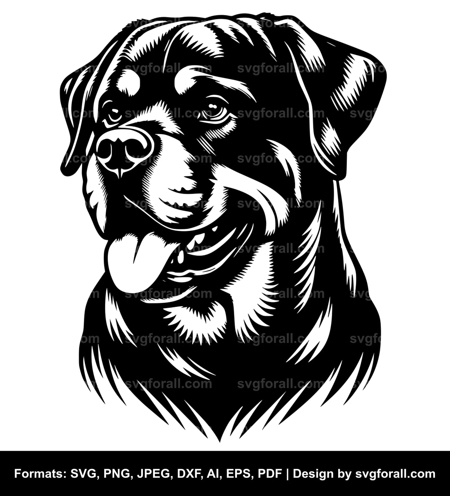 Rottweiler Dog SVG Vector