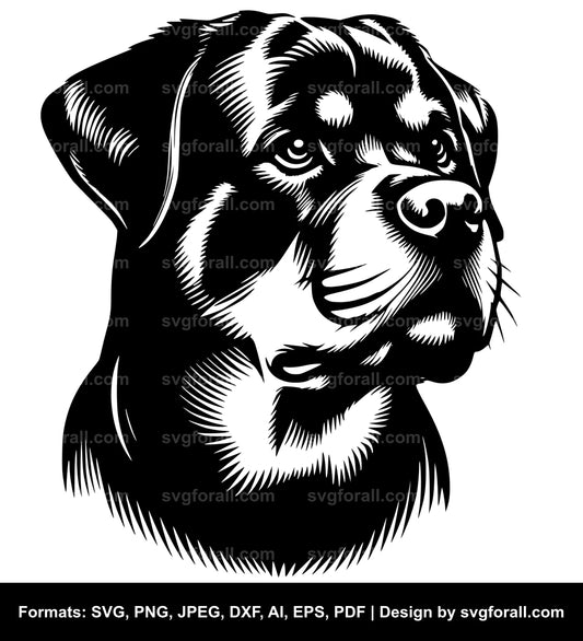 Rottweiler Dog Vector SVG