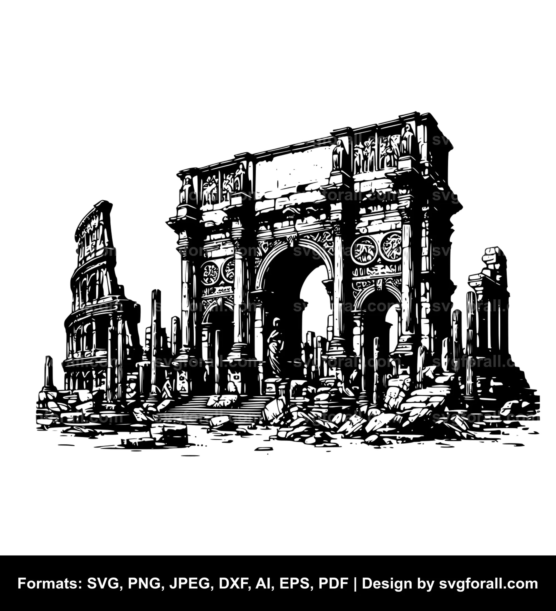 Ruins SVG Vector