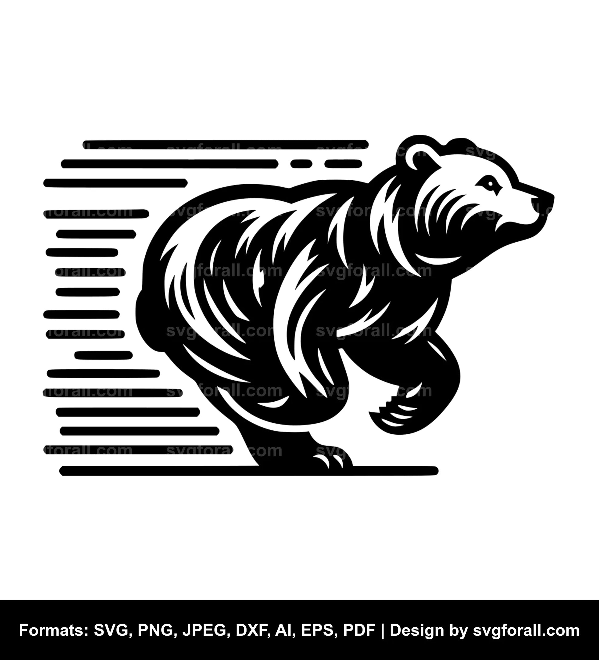 Running Bear SVG File