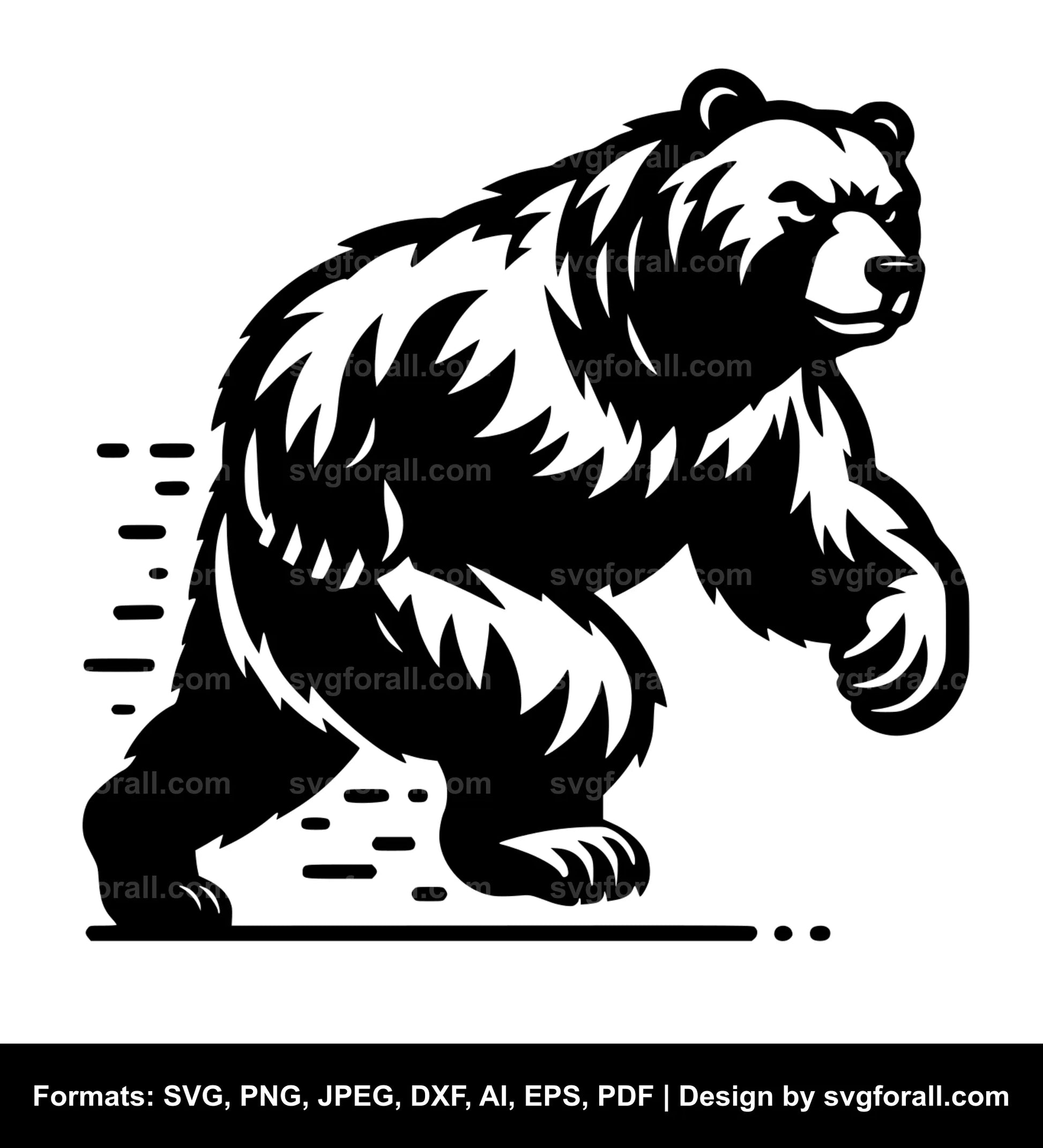 Running Bear SVG PNG