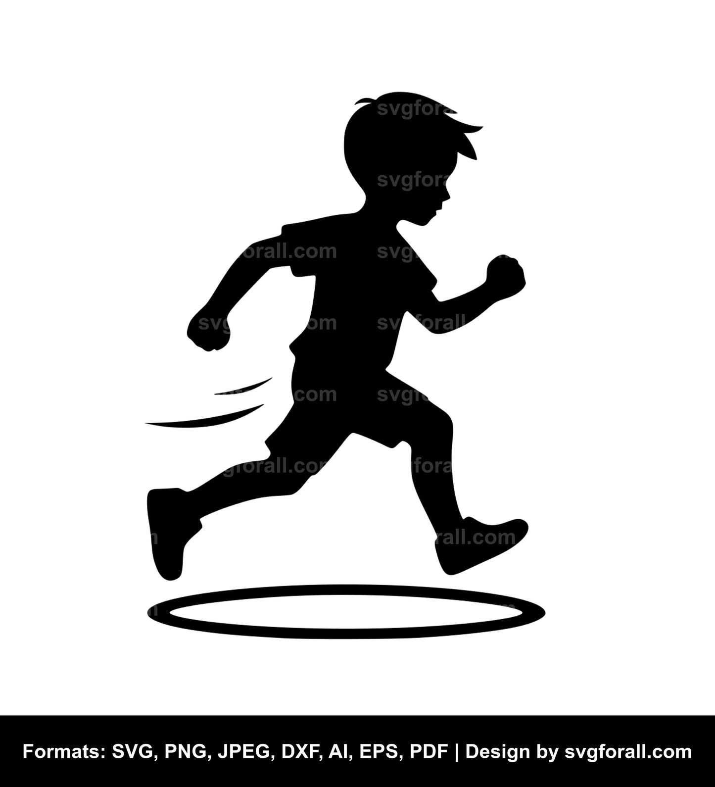 Running Boy Black SVG