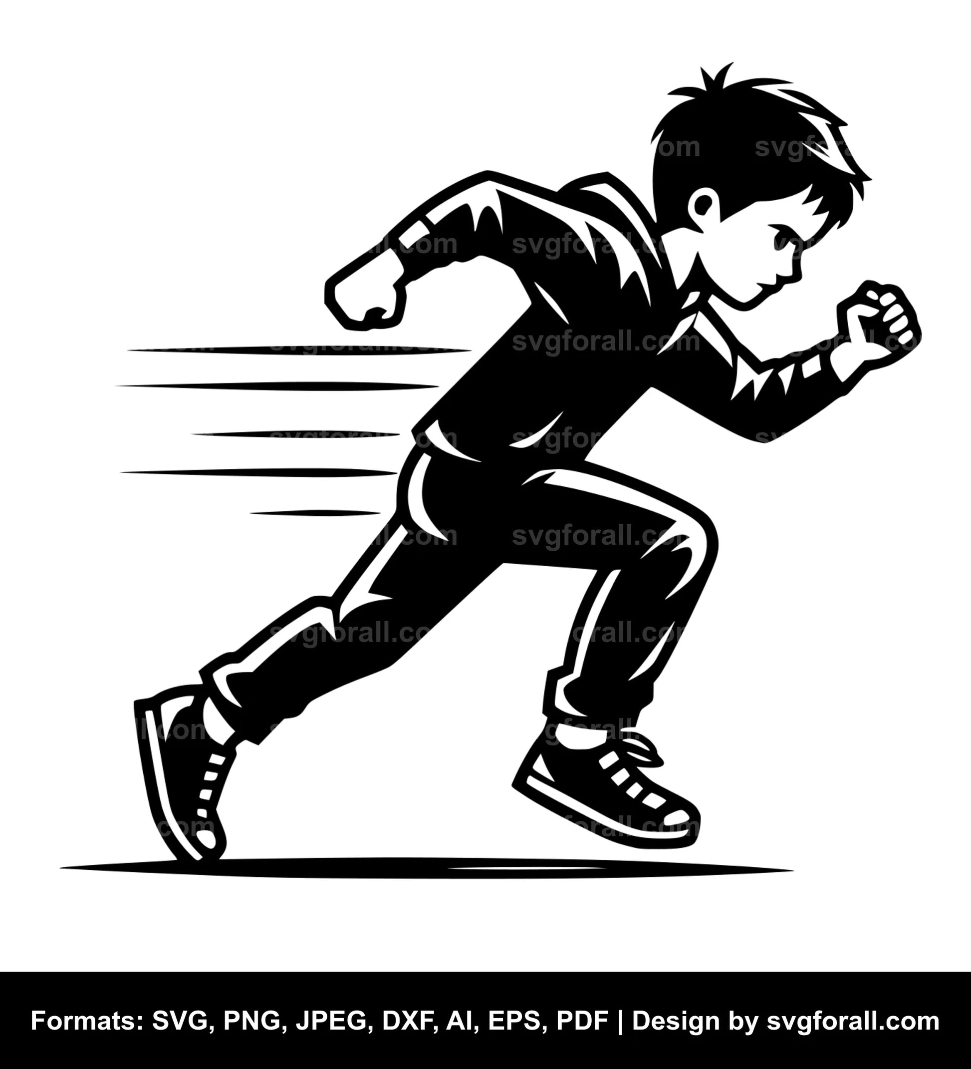 Running Boy SVG PNG