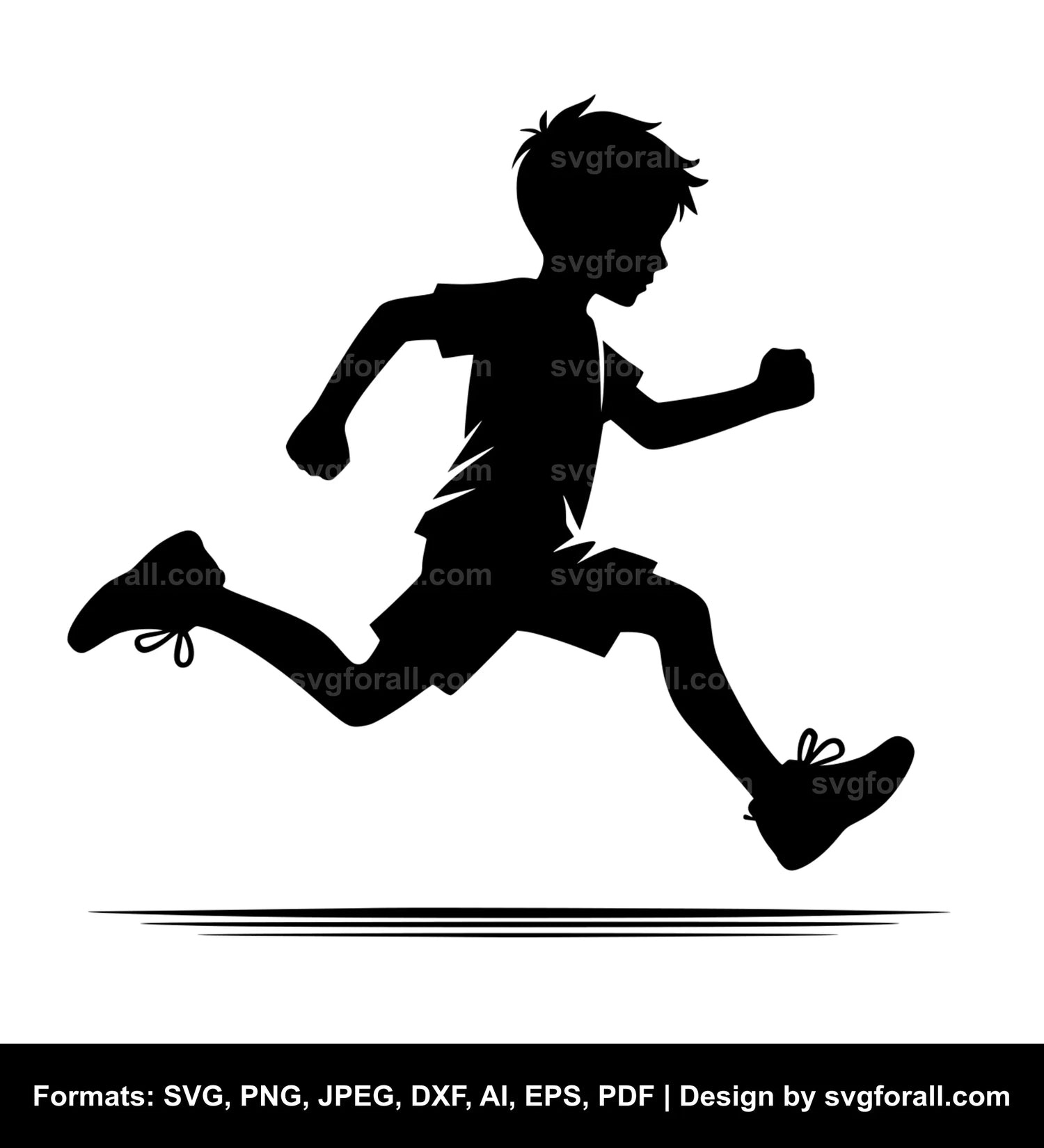 Running Boy Vector SVG