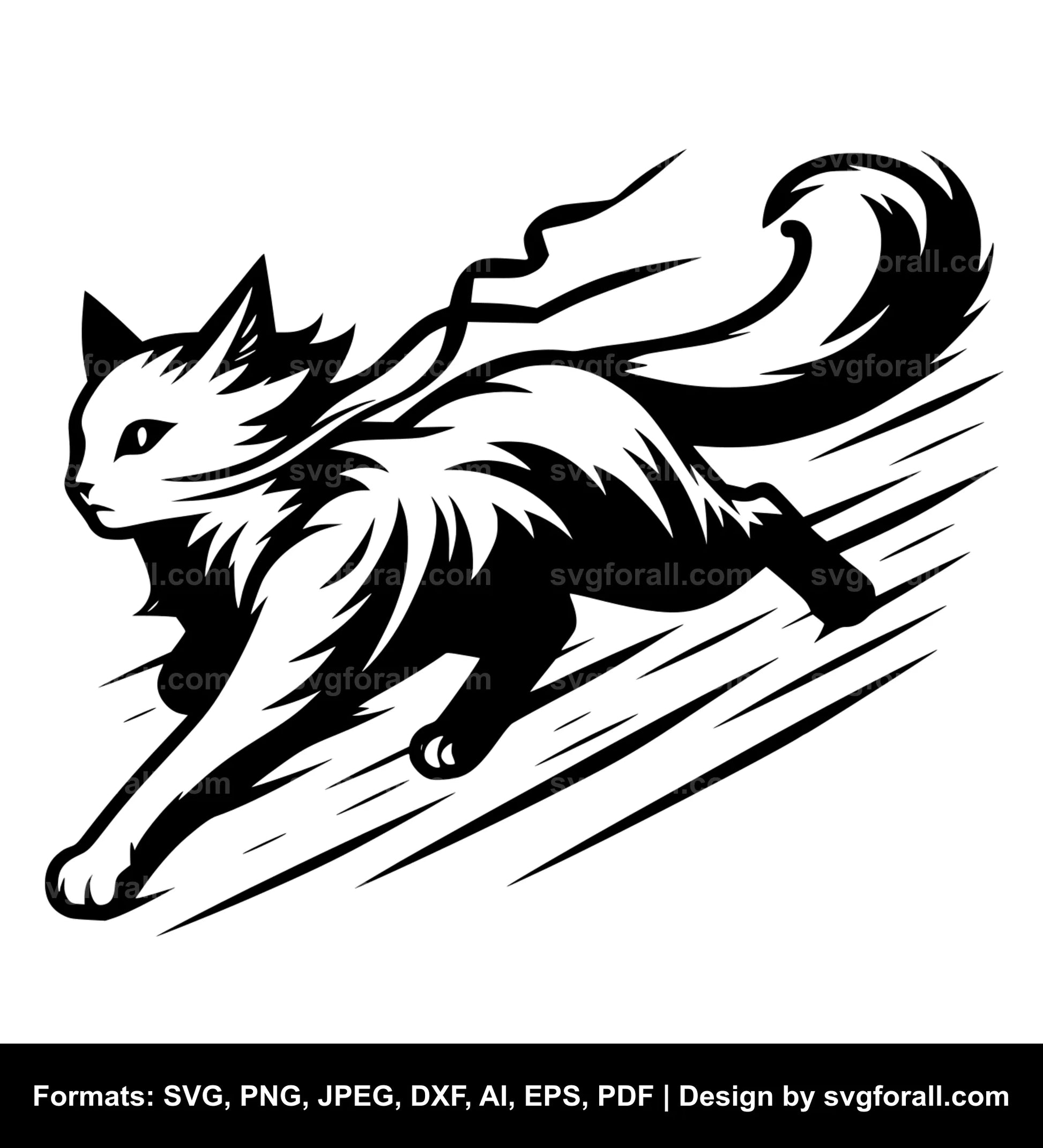 Running Cat SVG File