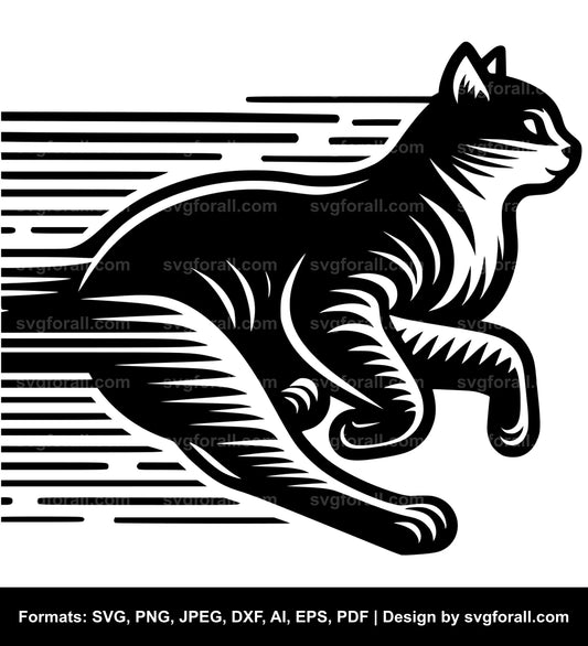 Running Cat SVG PNG