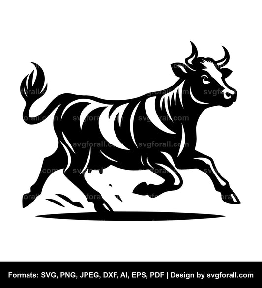 Running Cow SVG PNG