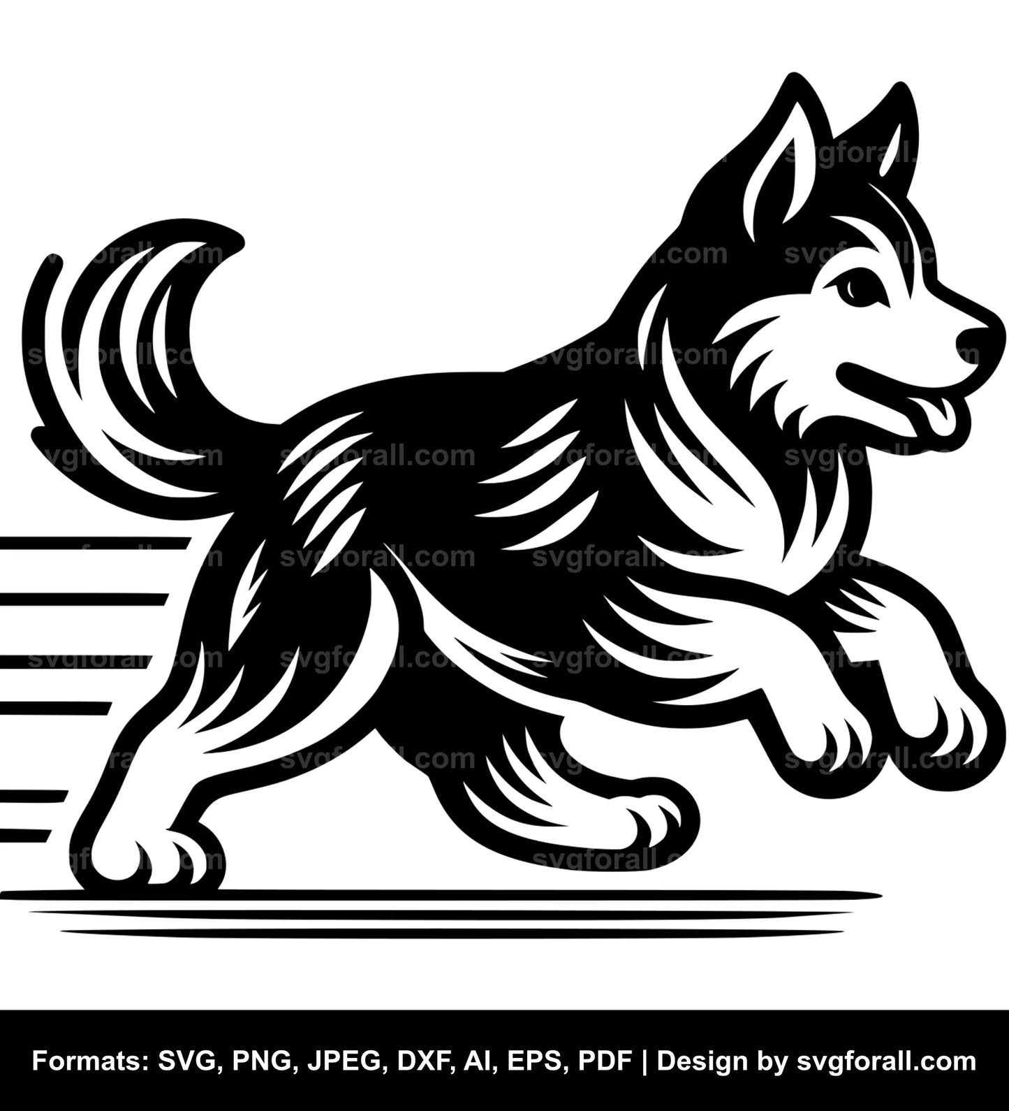 Running Dog SVG Vector