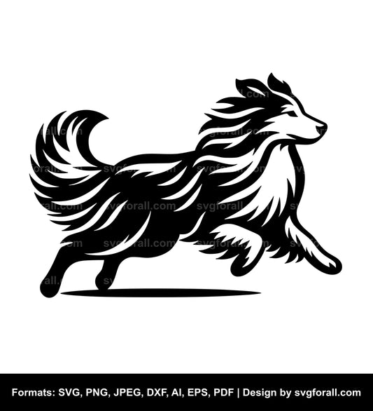 Running Dog Vector SVG