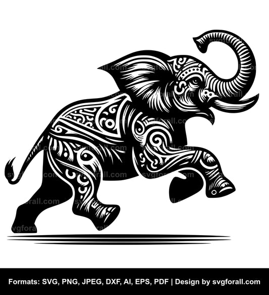 Running Elephant SVG PNG