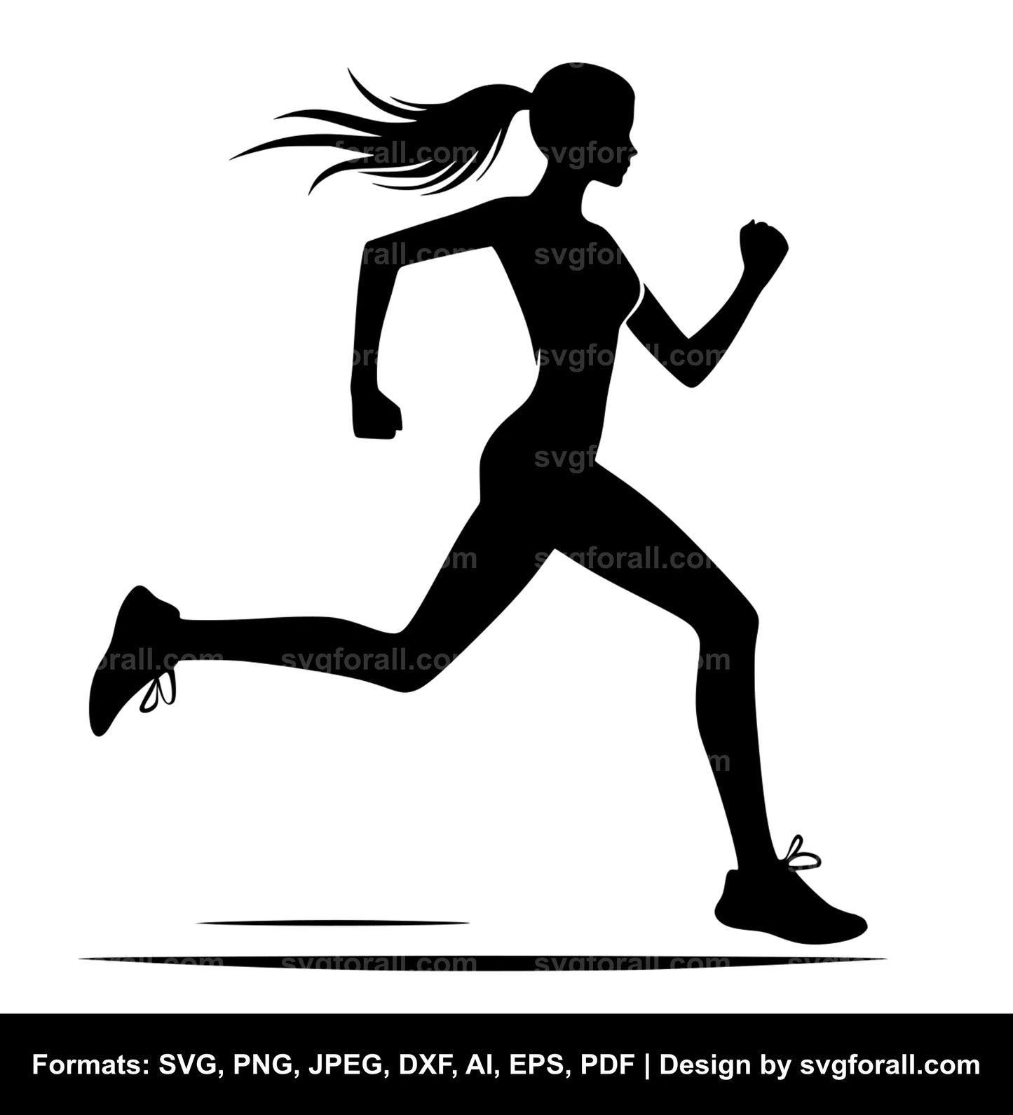 Running Girl SVG Design