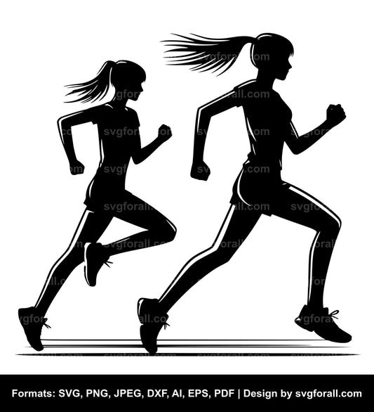 Running Girl SVG File