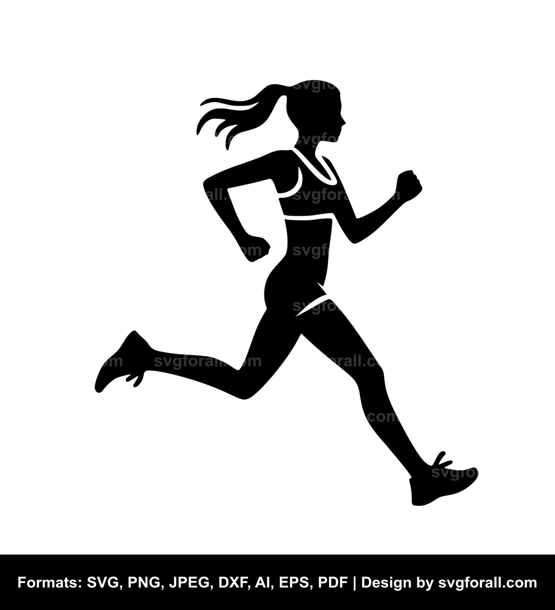 Running Girl Vector SVG