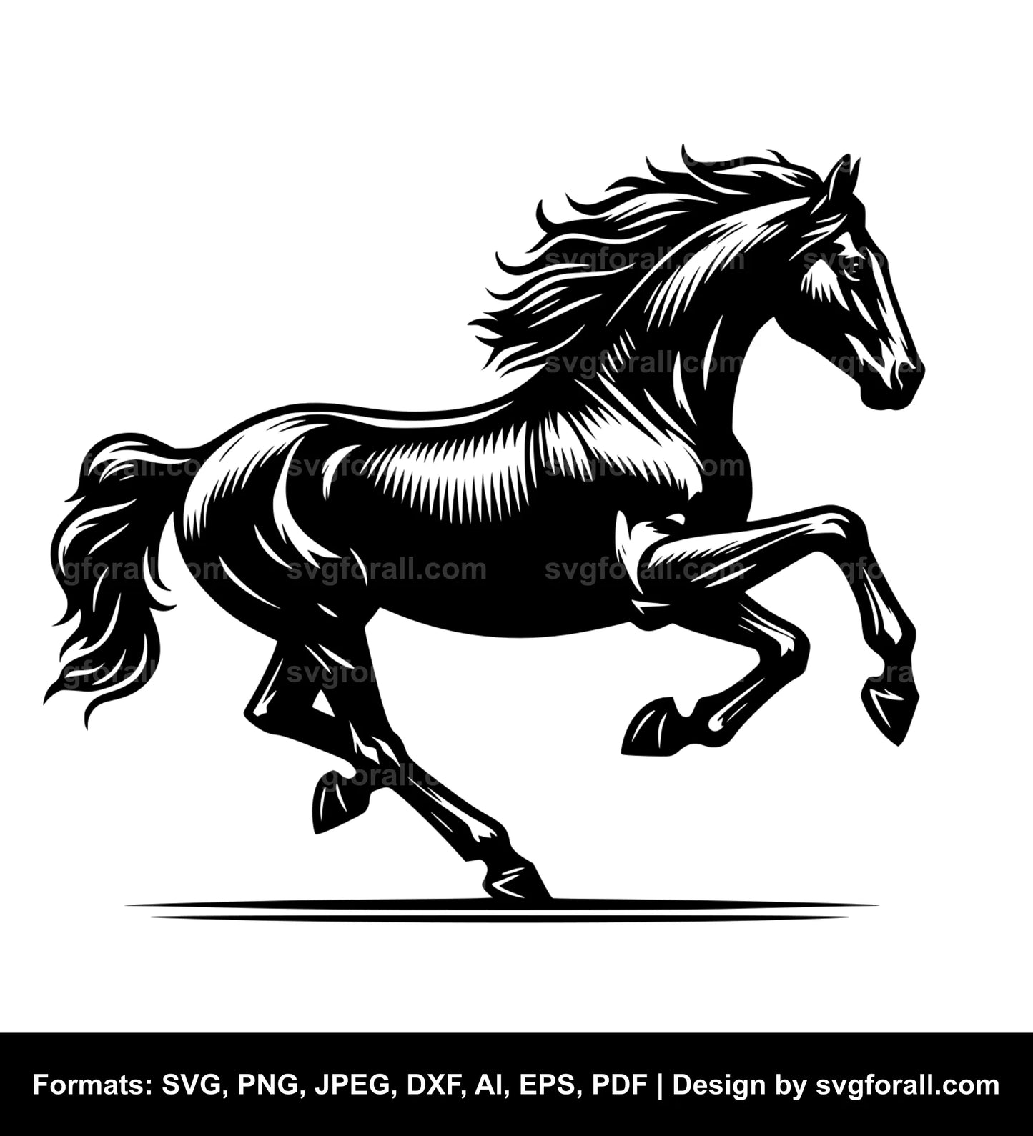 Running Horse SVG File