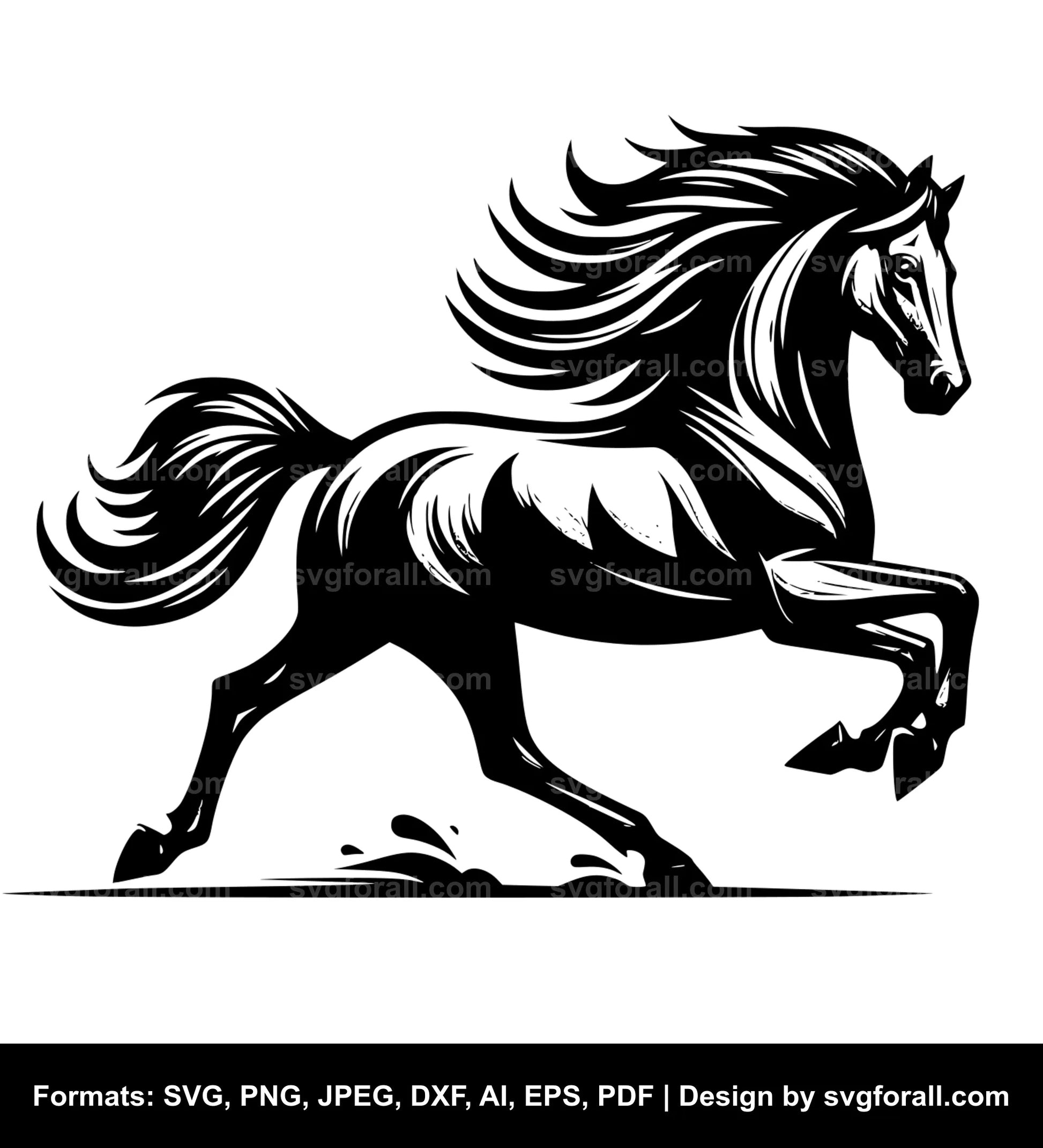 Running Horse SVG PNG