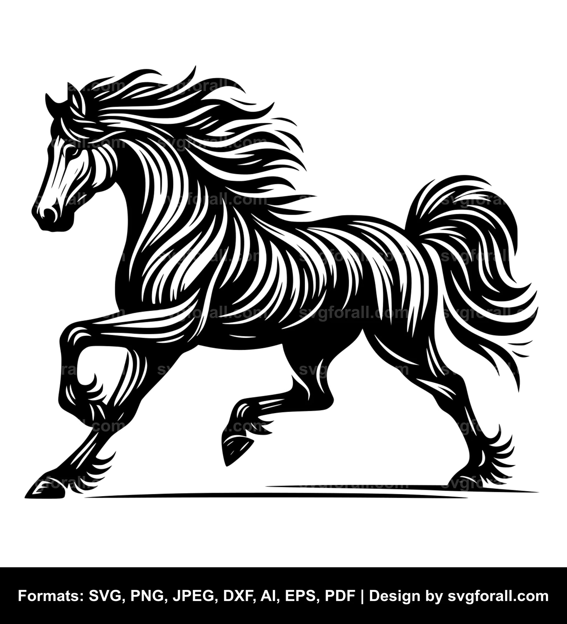 Running Horse SVG Vector