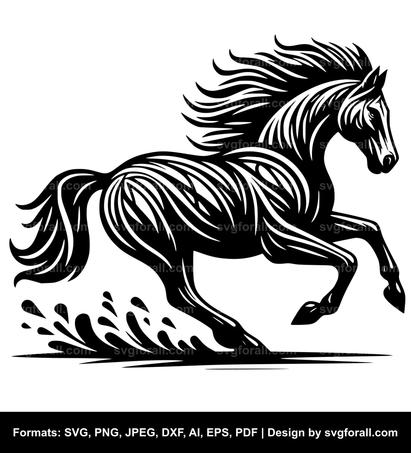 Running Horse Vector SVG