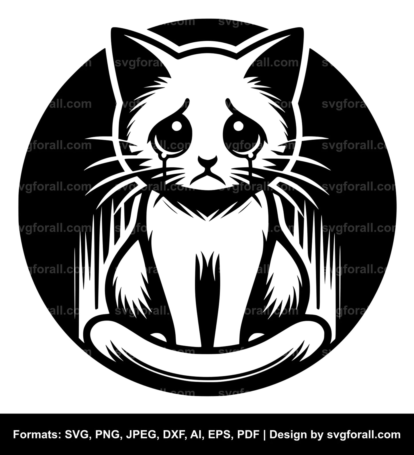 Sad Cat Cricut SVG