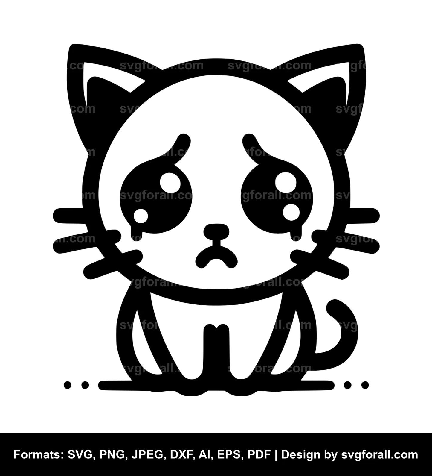 Sad Cat SVG