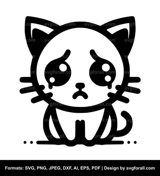 Sad Cat SVG