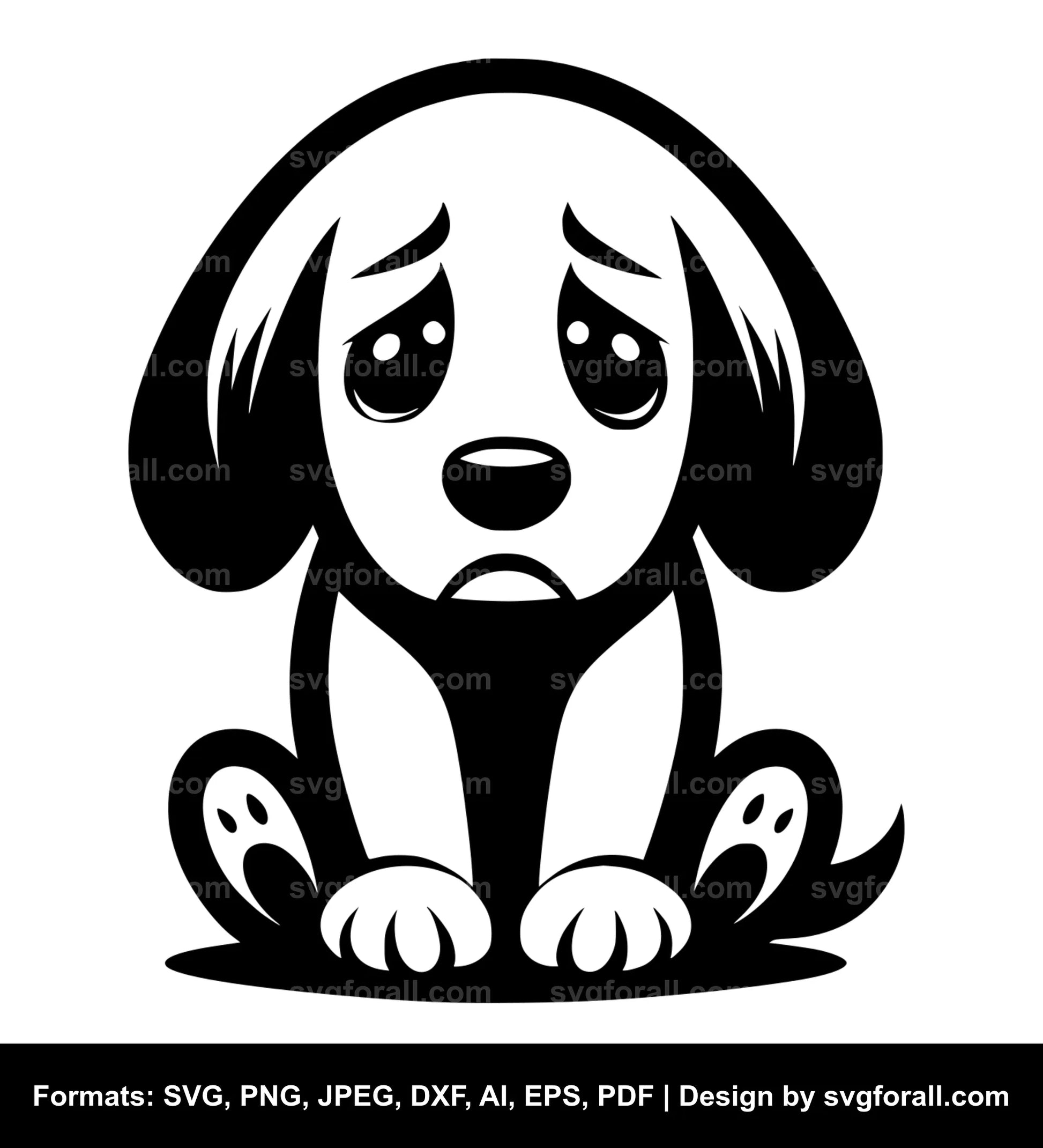 Sad Dog SVG