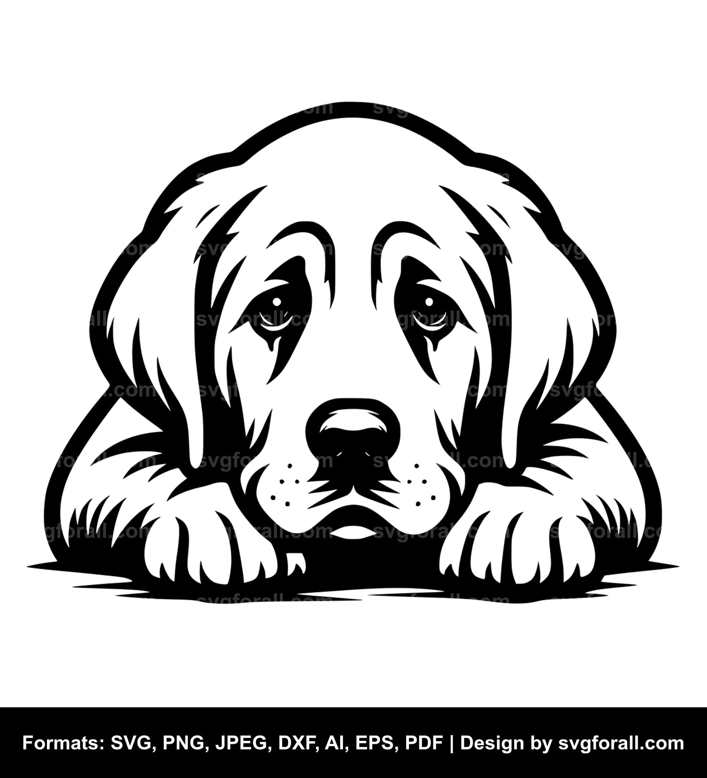 Sad Dog SVG File