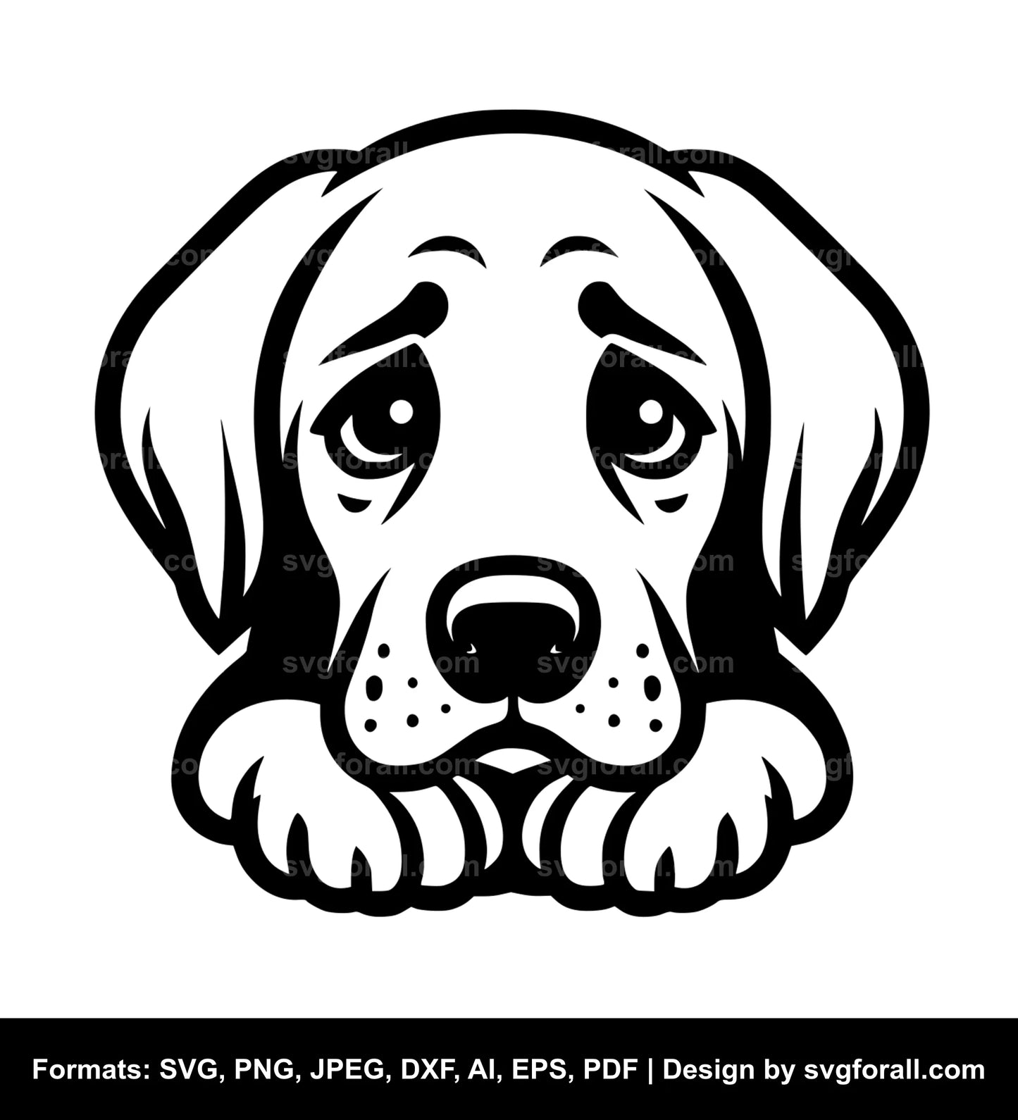 Sad Dog SVG PNG