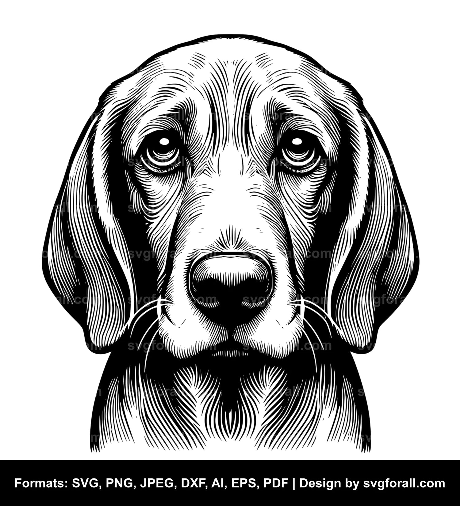 Sad Dog Vector SVG