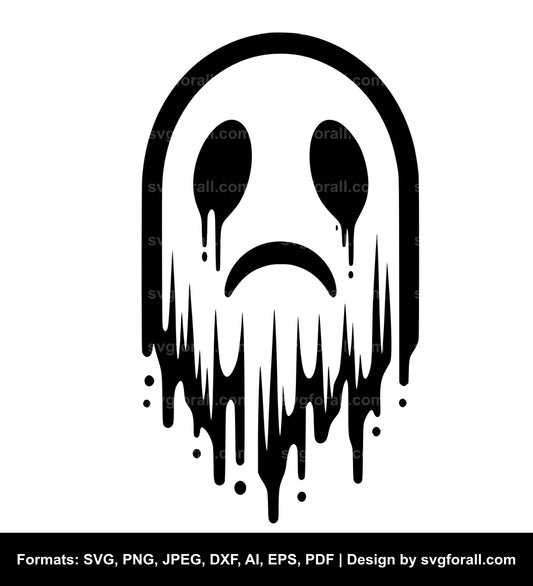 Sad Ghost SVG Design