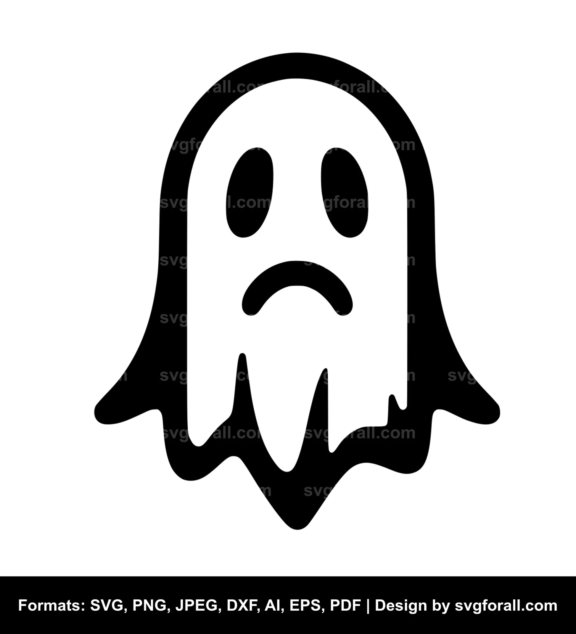 Sad Ghost SVG PNG