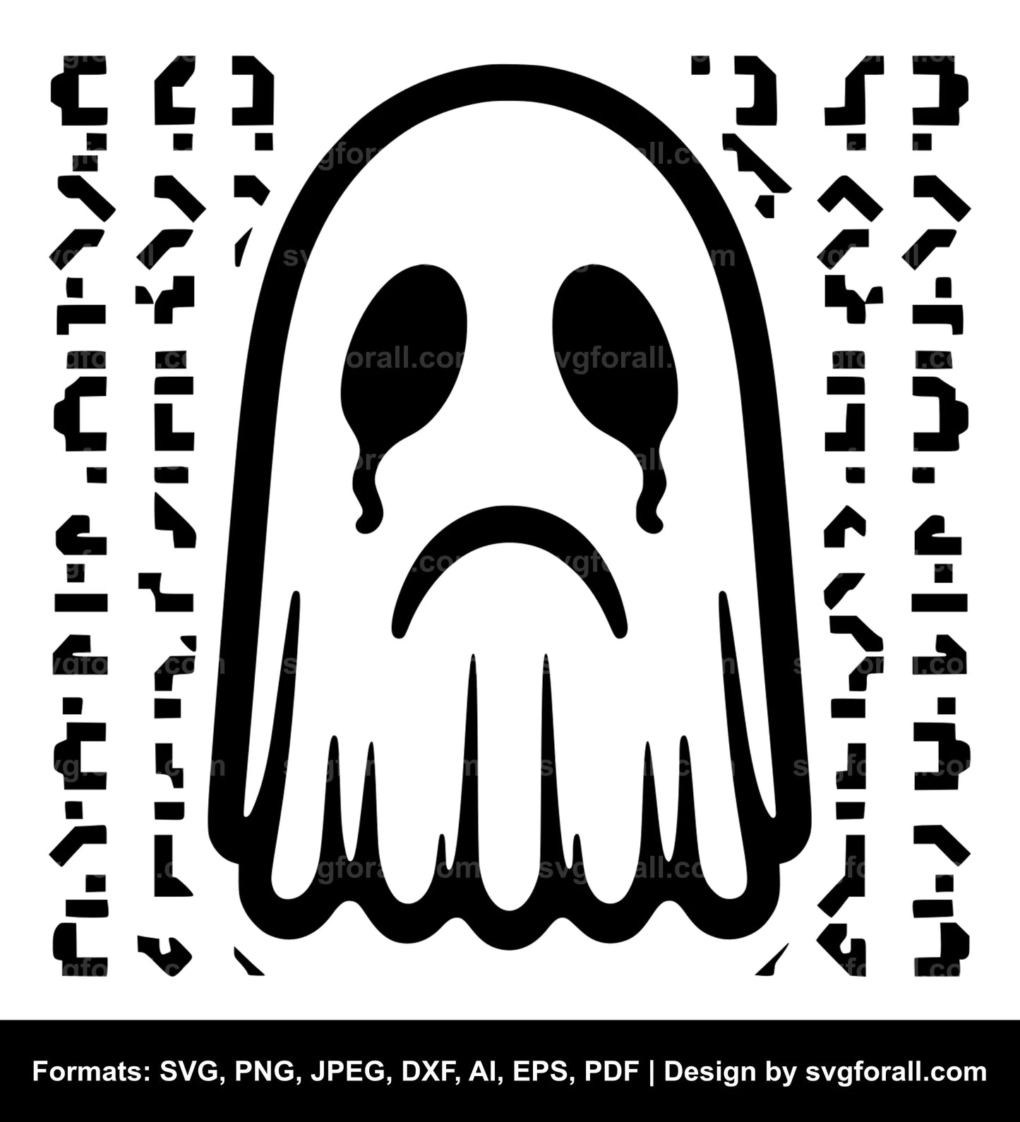 Sad Ghost Vector SVG