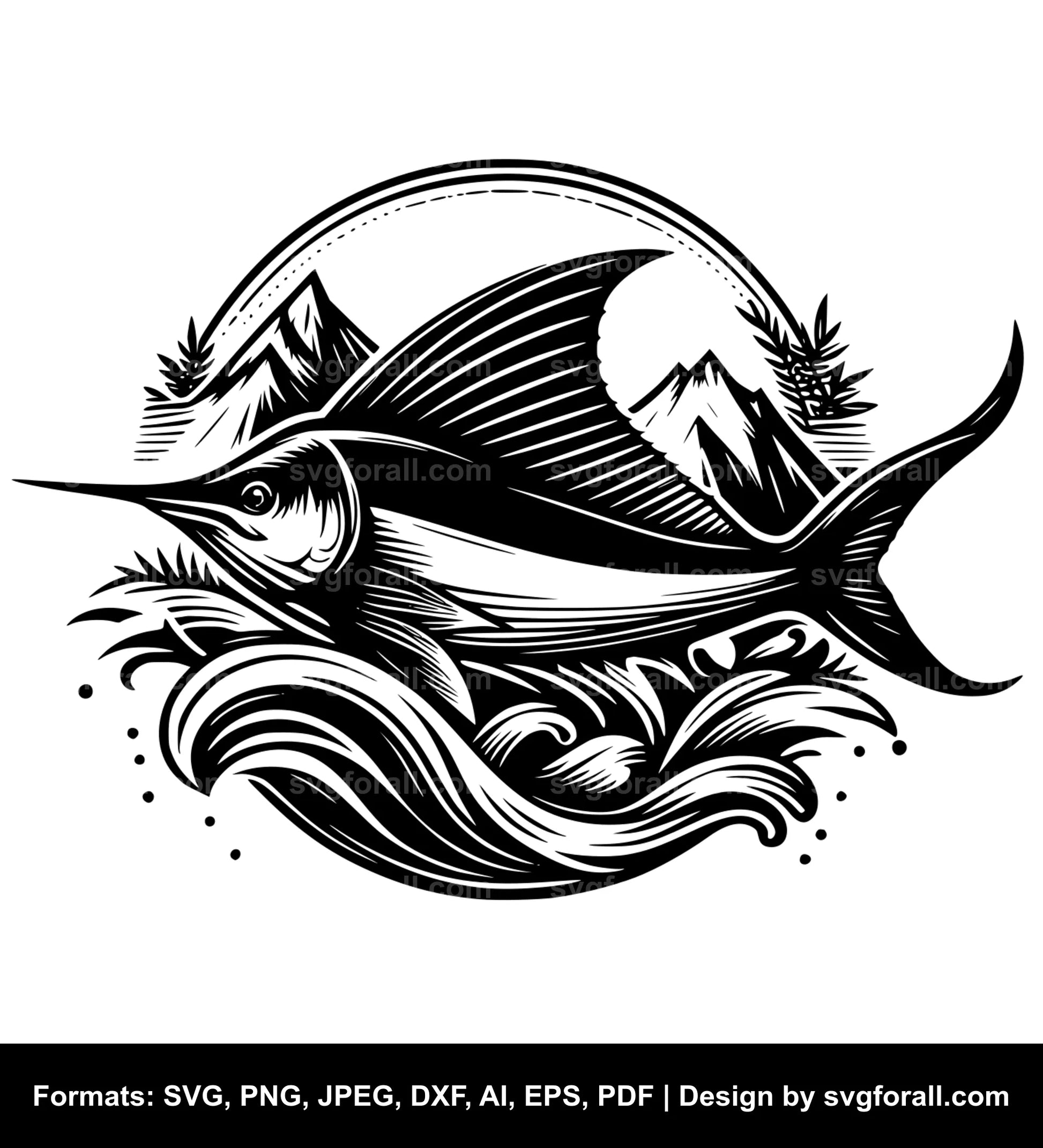 Sailfish Black SVG