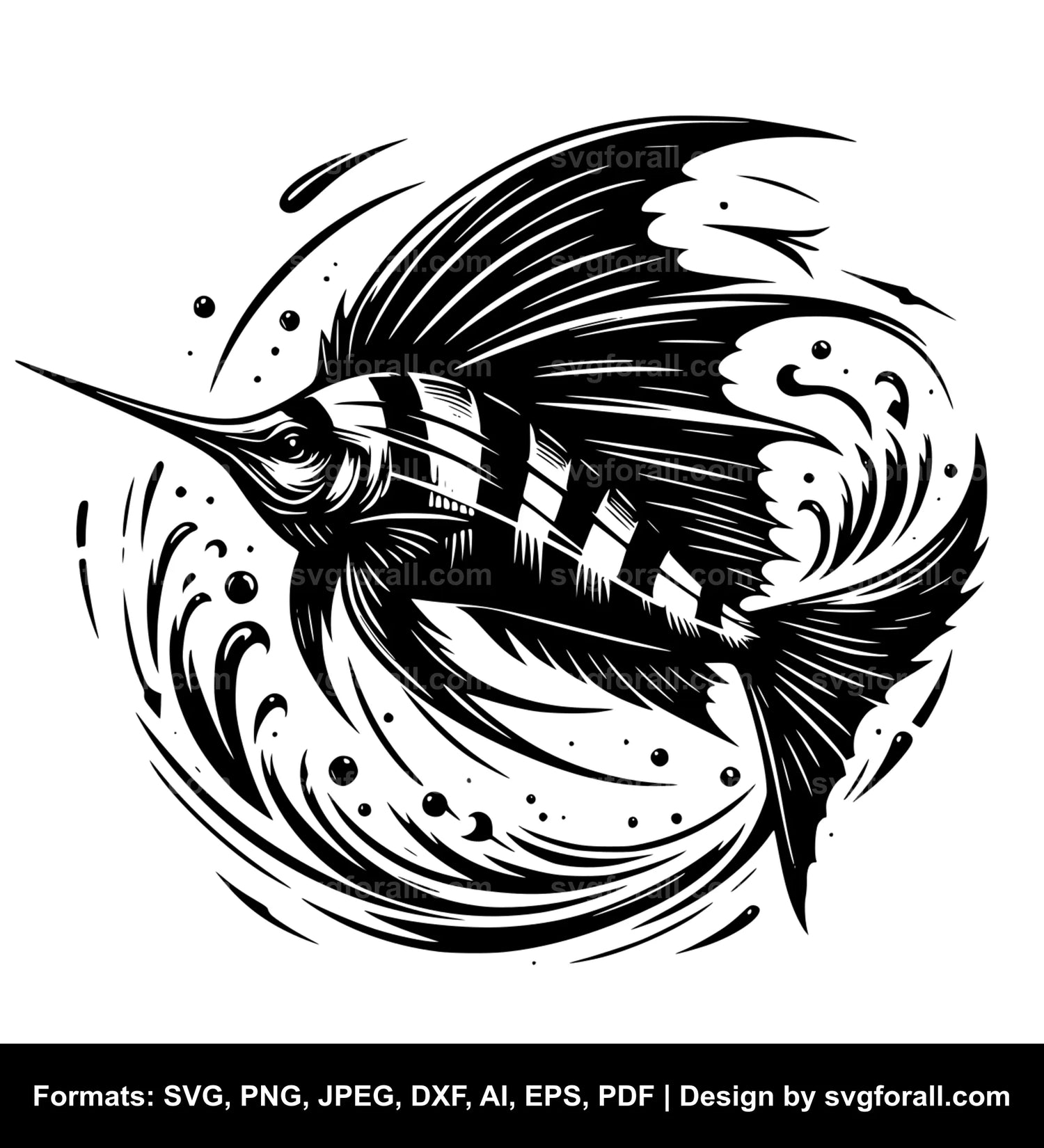 Sailfish Cricut SVG