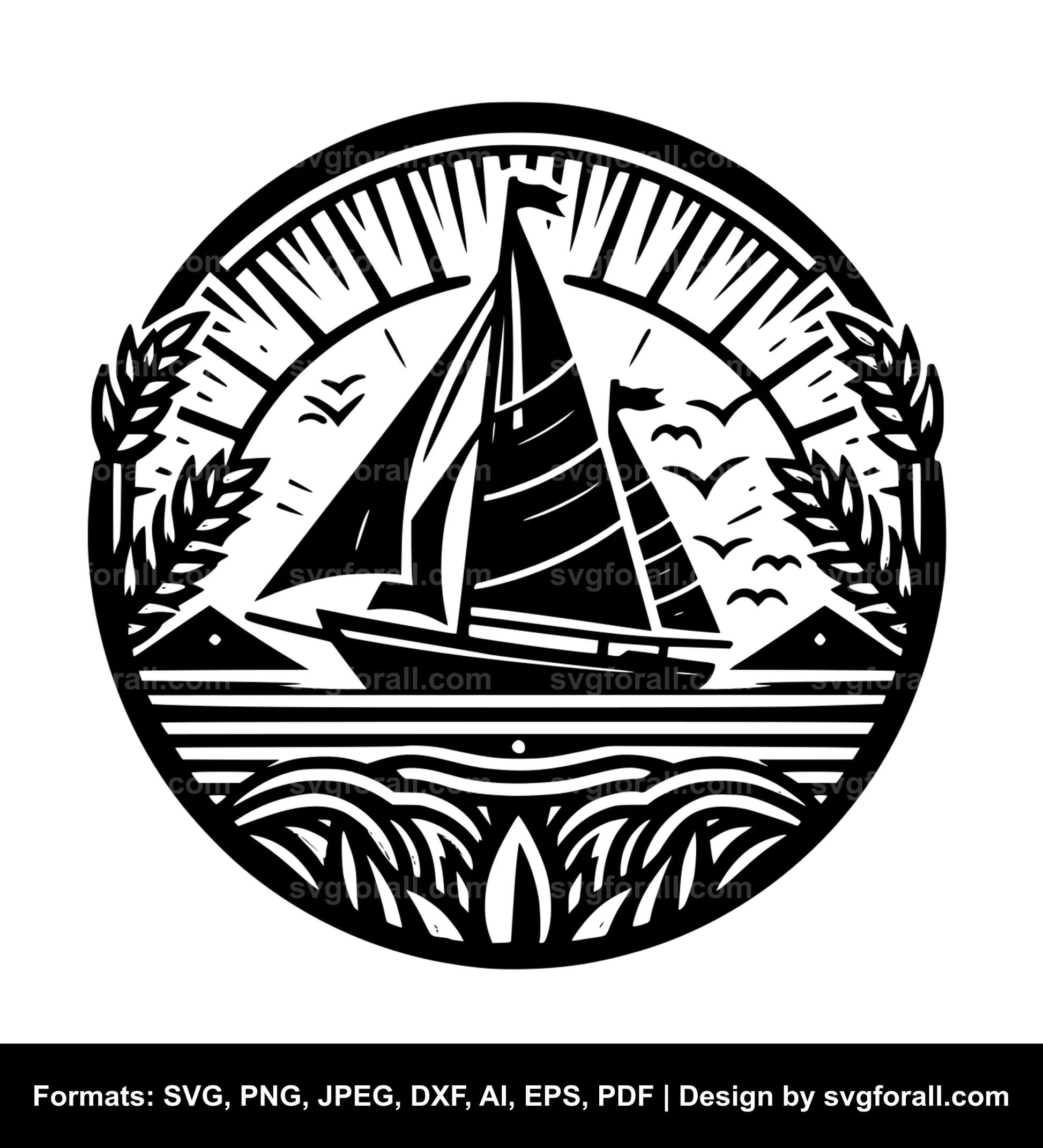 Sailing Vector SVG