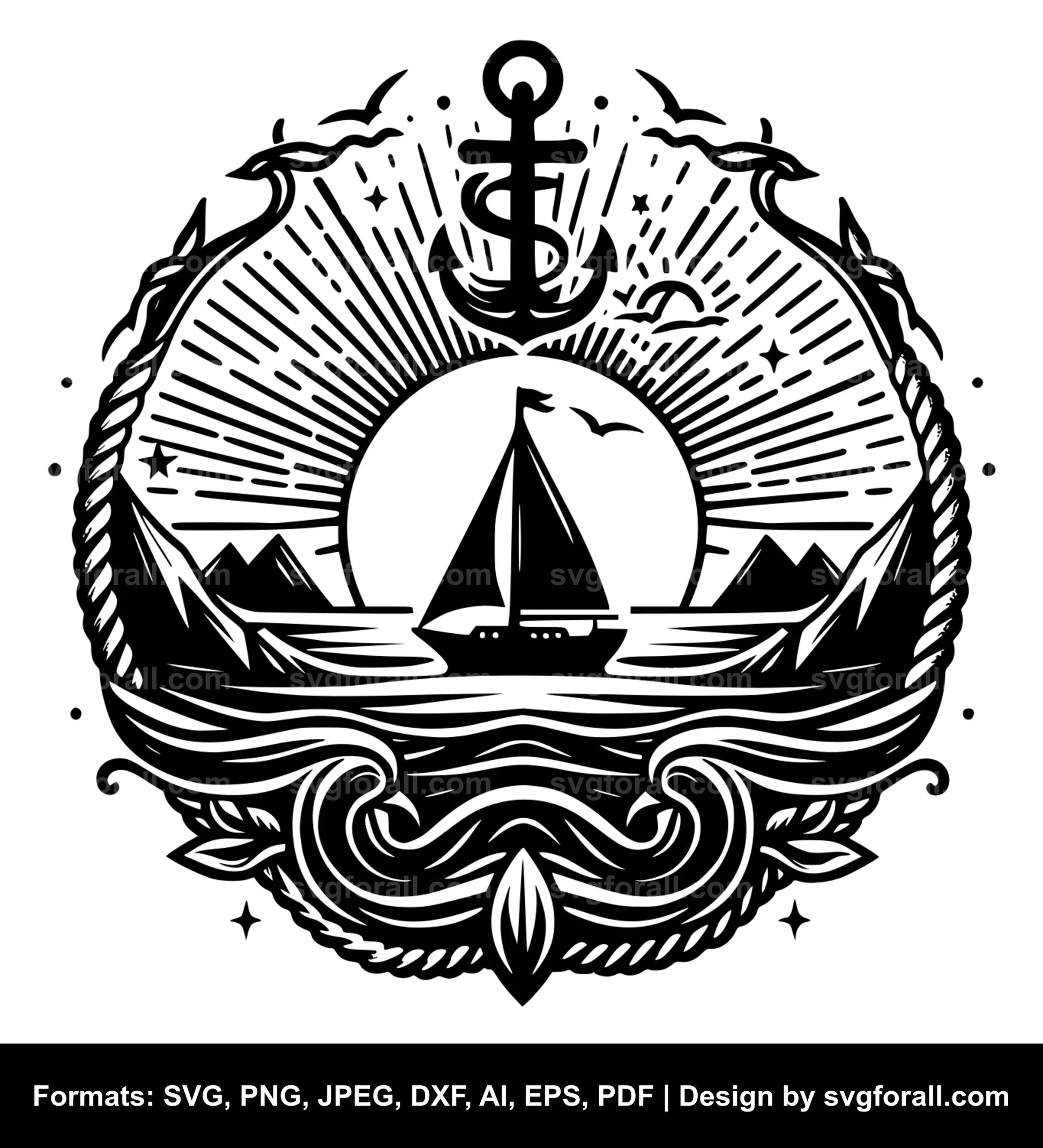 Sailor Black SVG