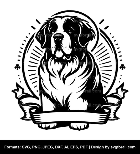 Saint Bernard Dog SVG PNG