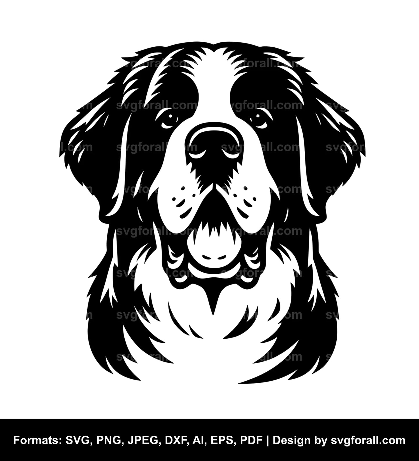 Saint Bernard Dog SVG Vector