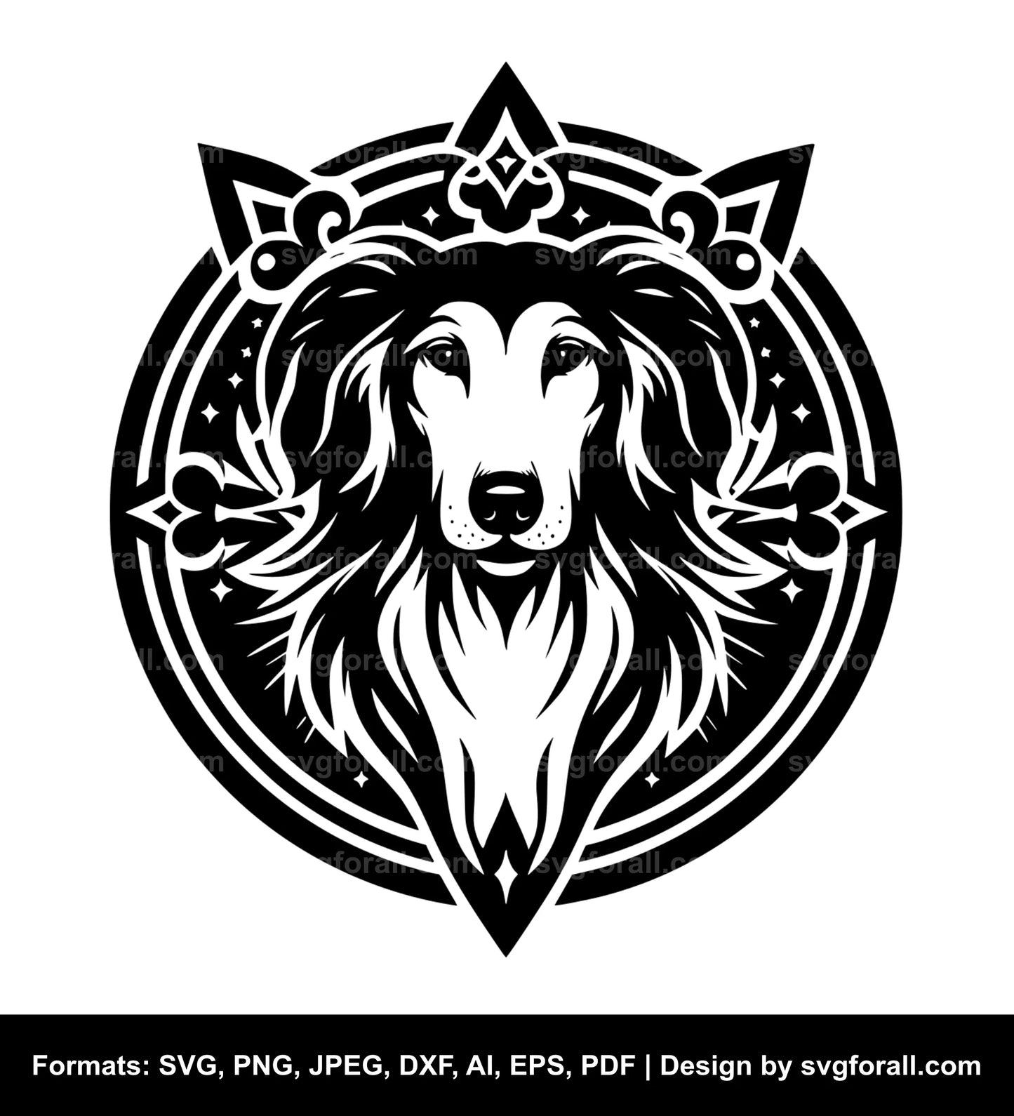 Saluki Dog SVG Design