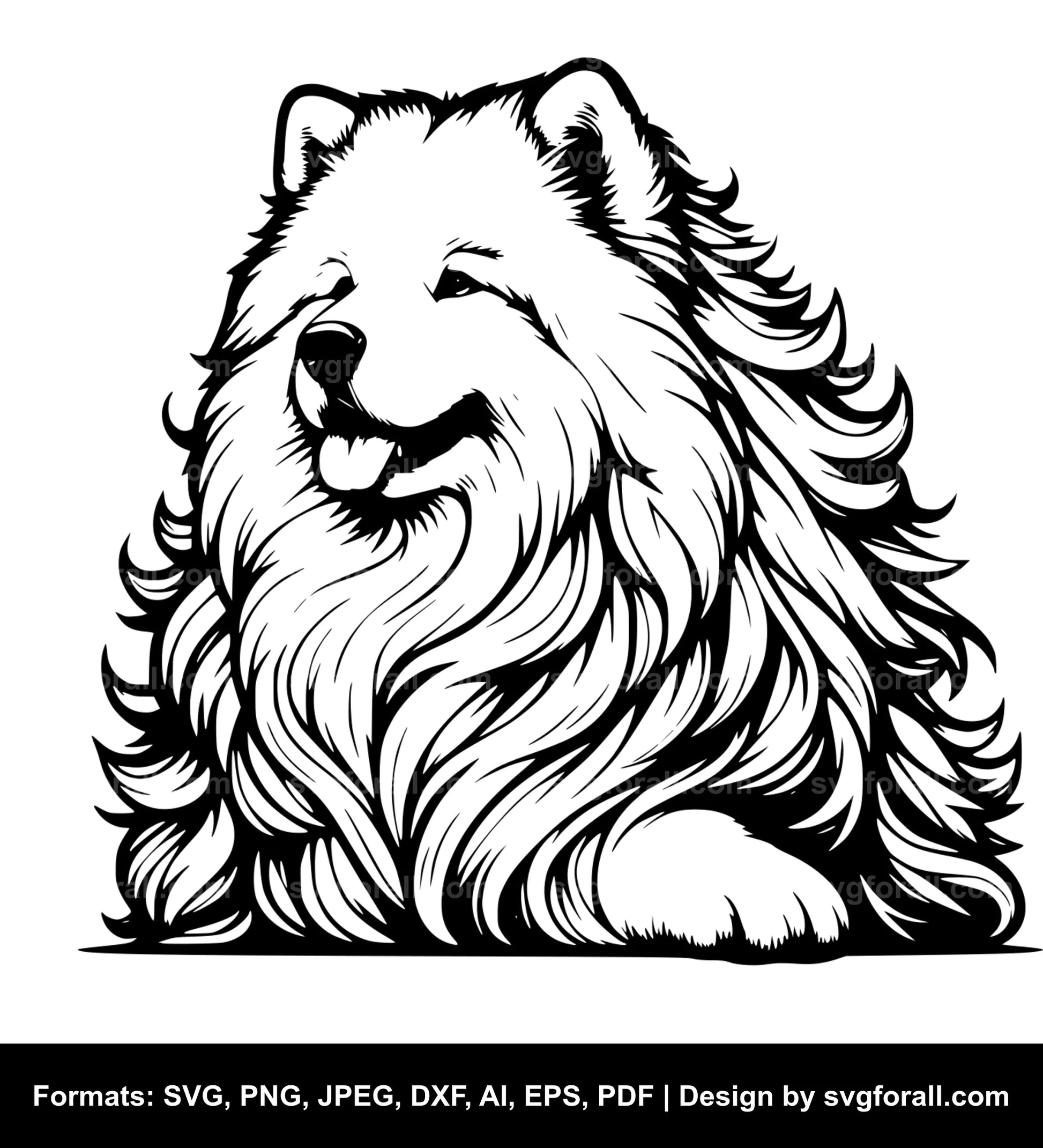 Samoyed Dog SVG