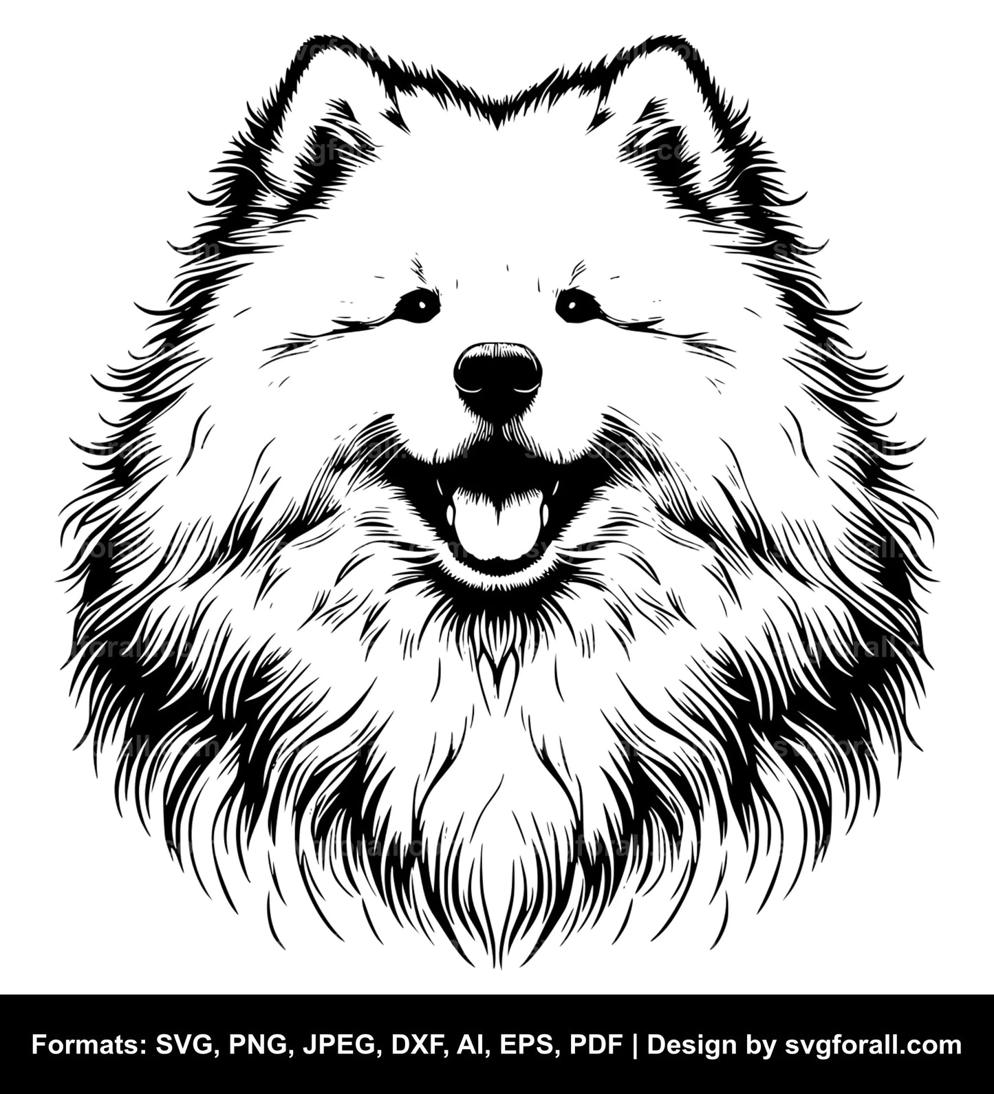 Samoyed Dog SVG Vector