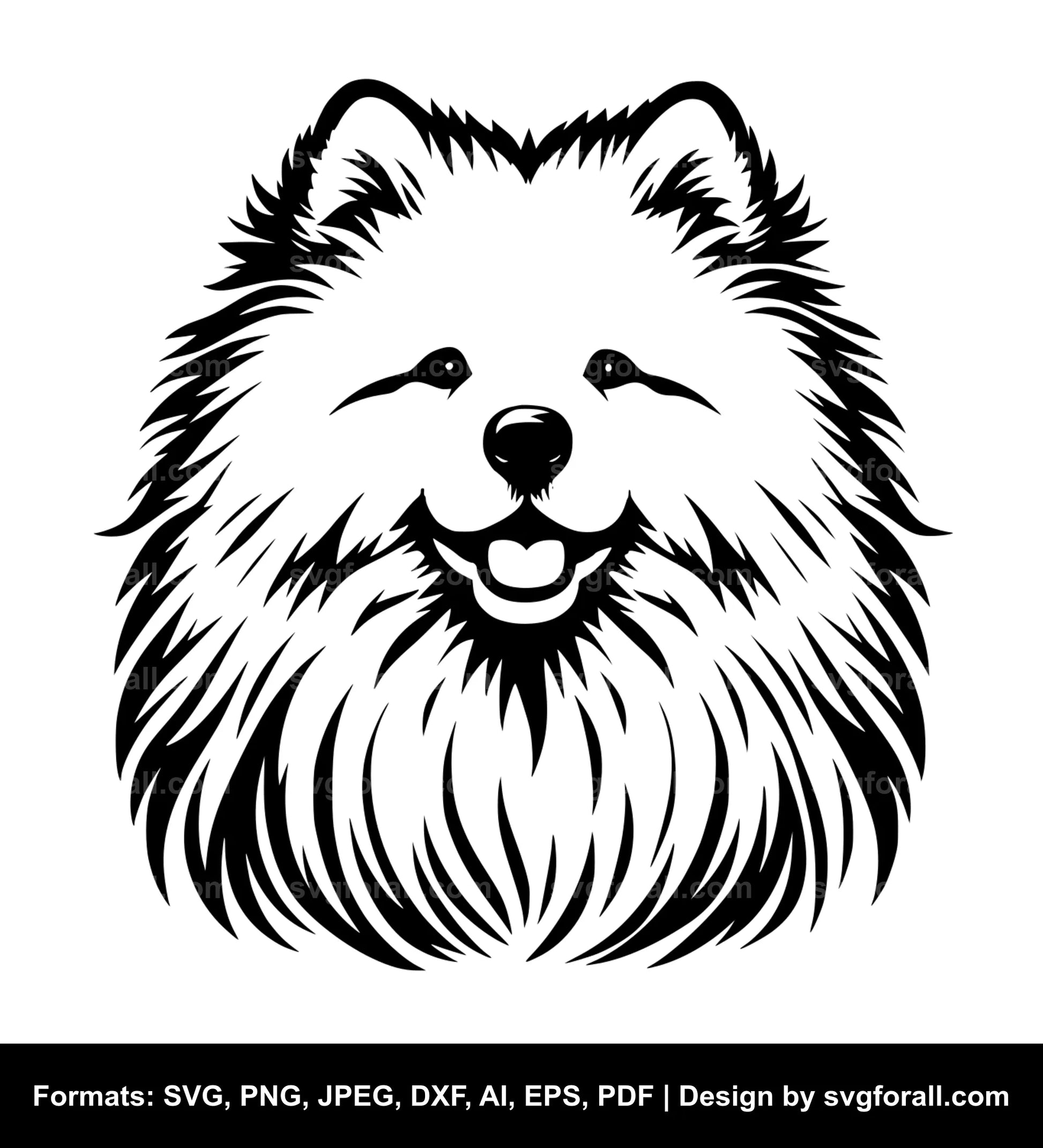 Samoyed Dog Vector SVG