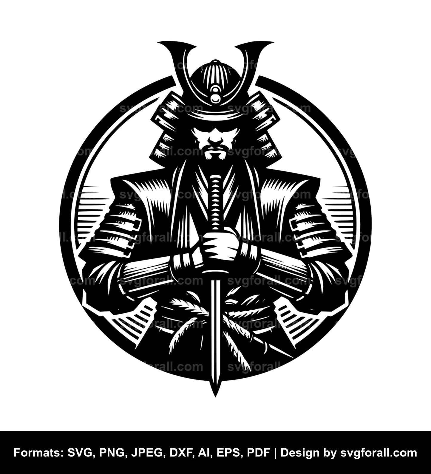 Samurai Black SVG PNG