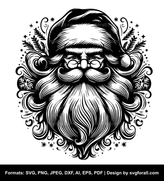 Santa Black SVG