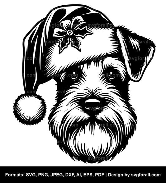 Santa Dog Clipart SVG