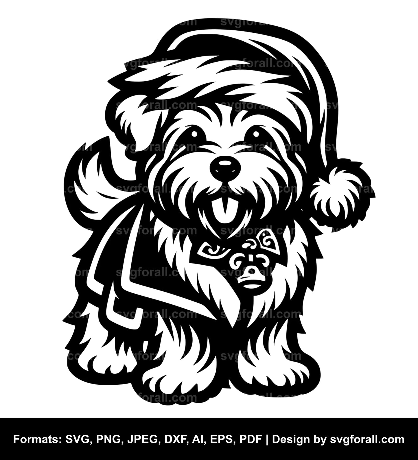 Santa Dog SVG