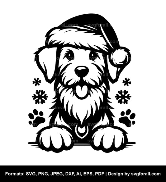 Santa Dog SVG Clipart