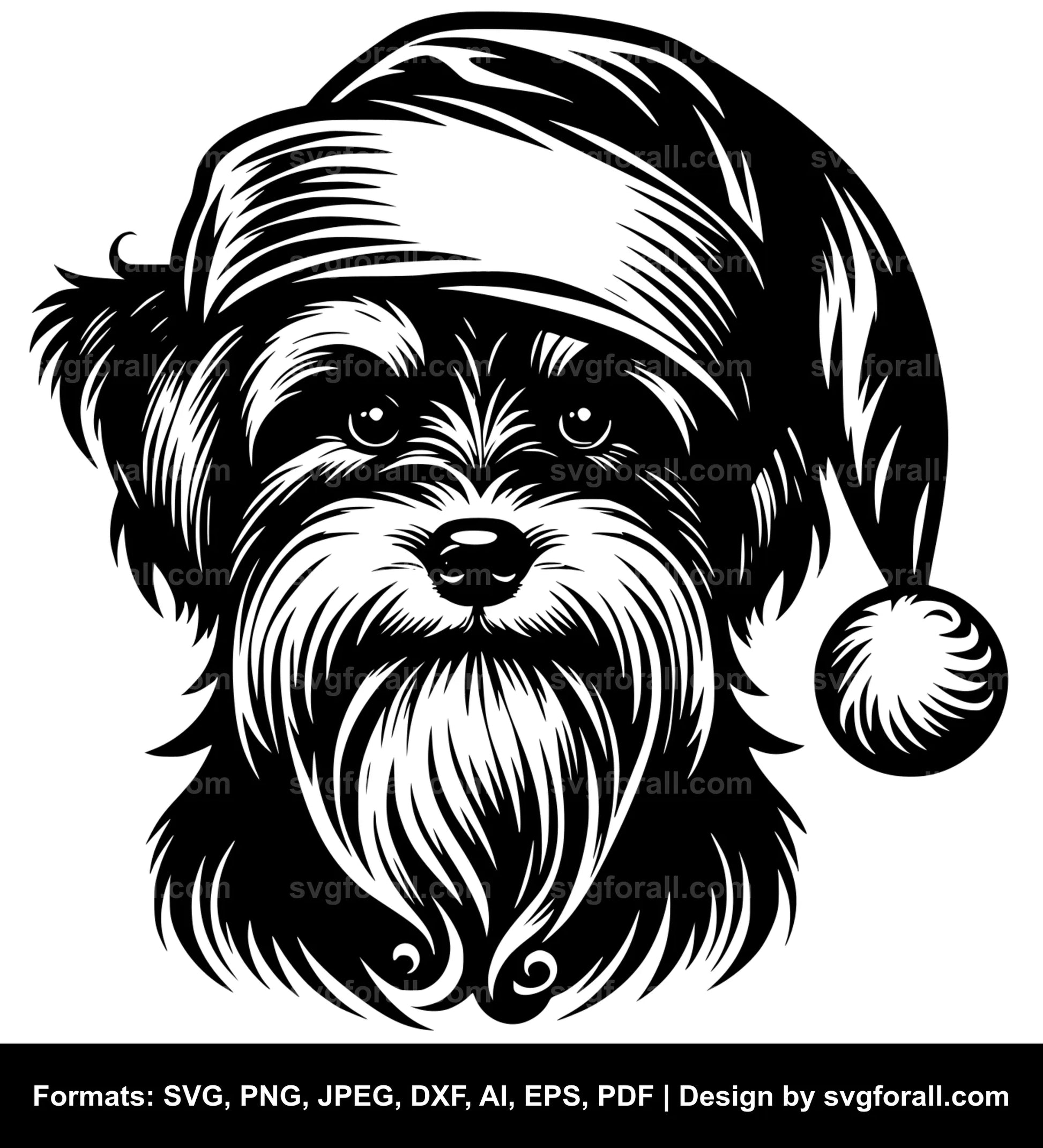 Santa Dog SVG Cut File